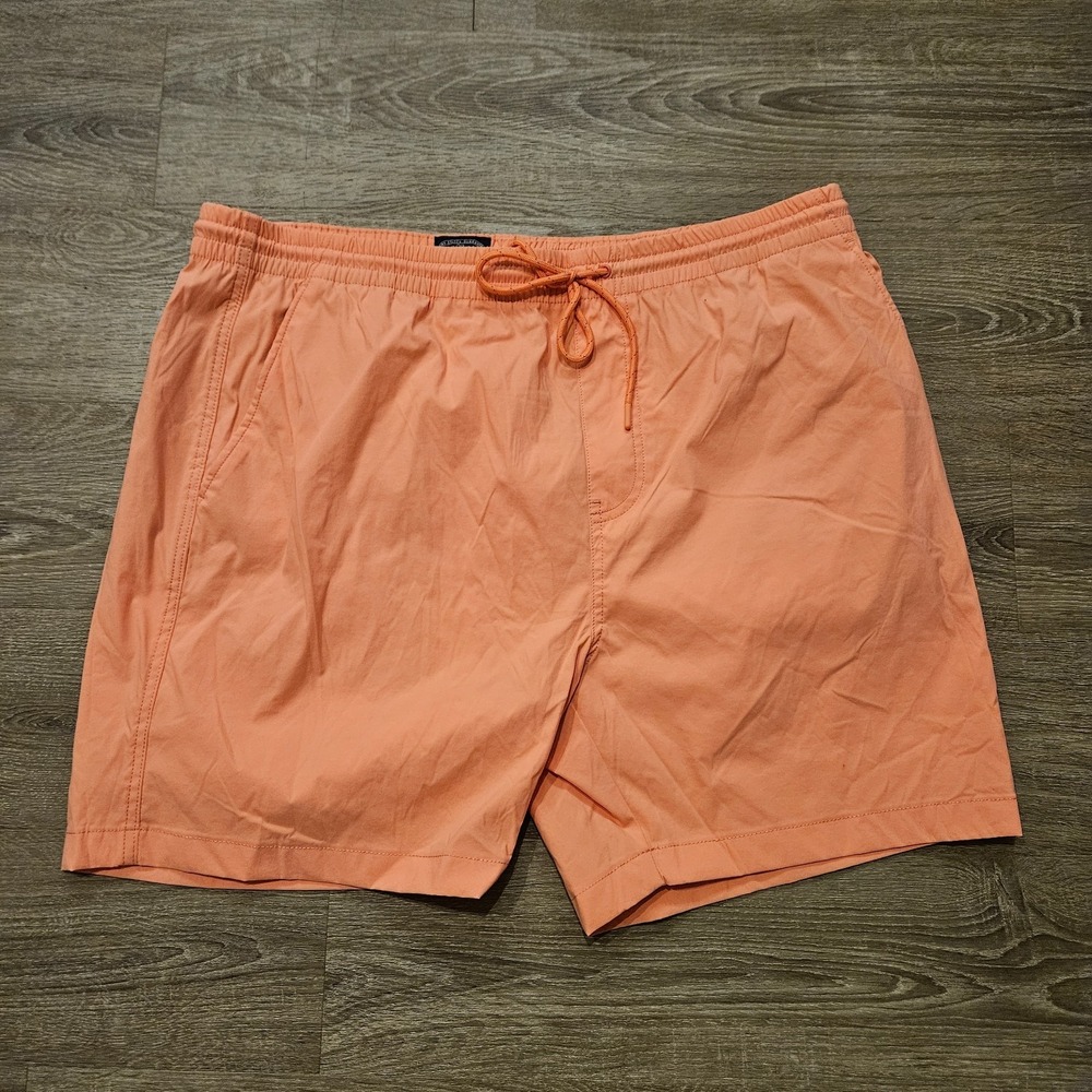 J.Crew Mens XL Stretch Swim Trunks Coral Orange Drawstring Lined NWOT